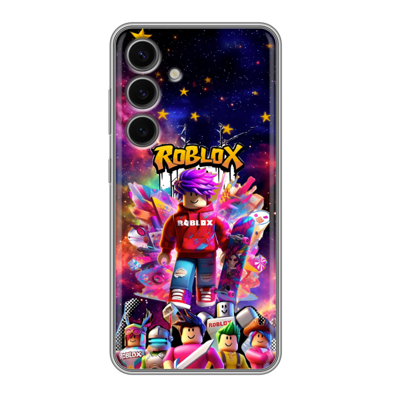 Силиконовый чехол на Samsung Galaxy S24 FE с принтом Roblox Роблокс Силиконовый чехол на Samsung Galaxy S24 FE с принтом Roblox Роблокс