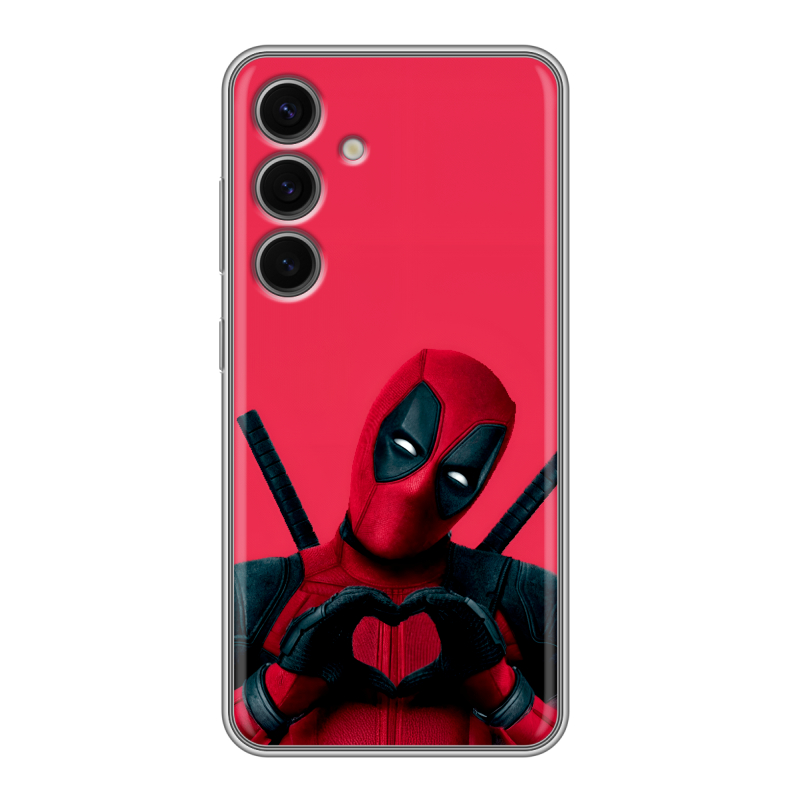 Силиконовый чехол на Samsung Galaxy S24 FE с принтом Дедпул Deadpool Силиконовый чехол на Samsung Galaxy S24 FE с принтом Дедпул Deadpool