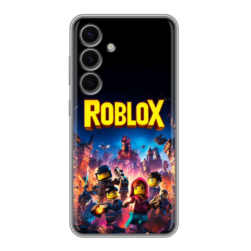 Силиконовый чехол на Samsung Galaxy S24 FE с принтом Roblox Роблокс Силиконовый чехол на Samsung Galaxy S24 FE с принтом Roblox Роблокс