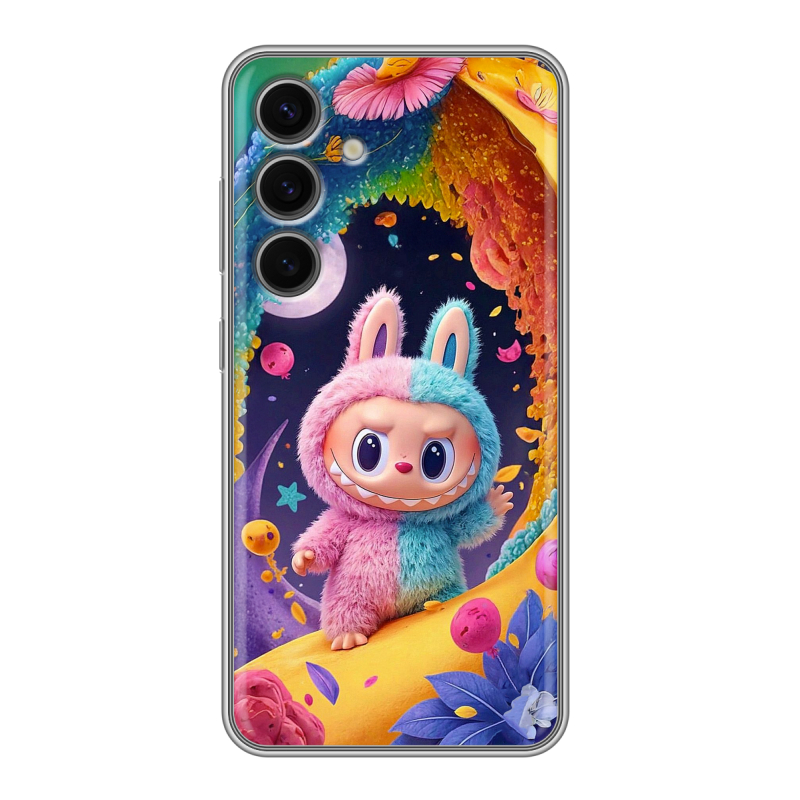 Силиконовый чехол на Samsung Galaxy S24 FE с принтом Labubu Лабубу Силиконовый чехол на Samsung Galaxy S24 FE с принтом Labubu Лабубу
