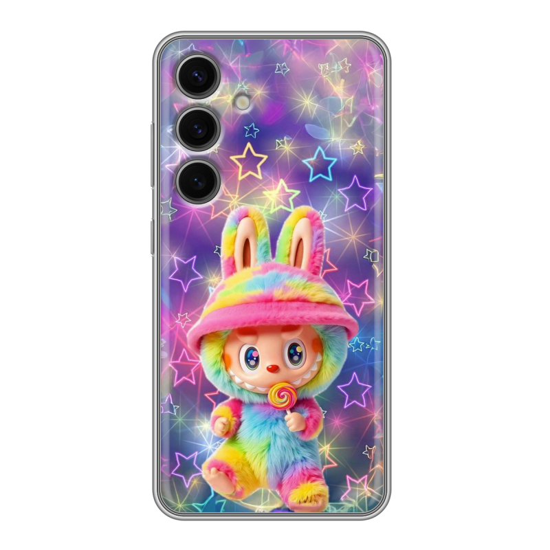 Силиконовый чехол на Samsung Galaxy S24 FE с принтом Labubu Лабубу Силиконовый чехол на Samsung Galaxy S24 FE с принтом Labubu Лабубу