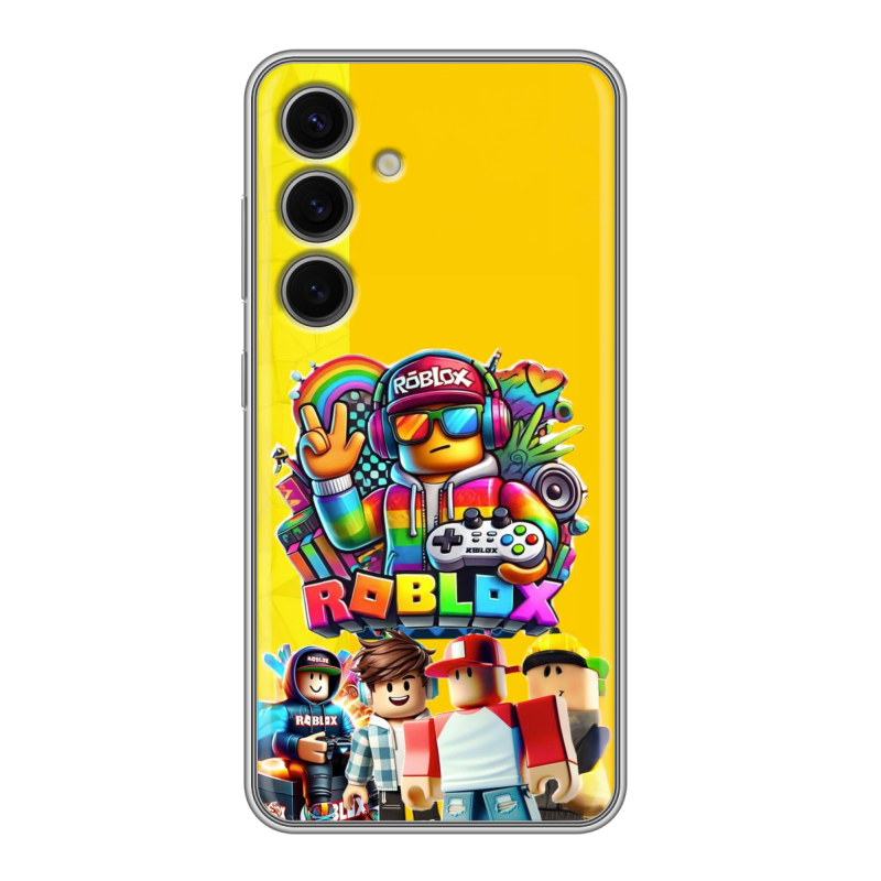 Силиконовый чехол на Samsung Galaxy S24 FE с принтом Roblox Роблокс Силиконовый чехол на Samsung Galaxy S24 FE с принтом Roblox Роблокс