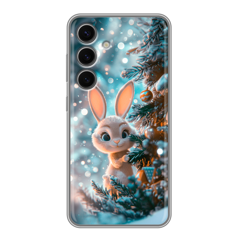 Силиконовый чехол на Samsung Galaxy S24 FE с принтом Новый год Силиконовый чехол на Samsung Galaxy S24 FE с принтом Новый год