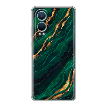 Силиконовый чехол на OnePlus Nord CE4 Lite 5G с принтом Мрамор зеленое золото Силиконовый чехол на OnePlus Nord CE4 Lite 5G с принтом Мрамор зеленое золото