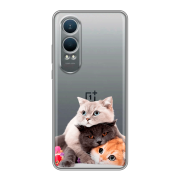 Силиконовый чехол на OnePlus Nord CE4 Lite 5G с принтом Кошки Силиконовый чехол на OnePlus Nord CE4 Lite 5G с принтом Кошки
