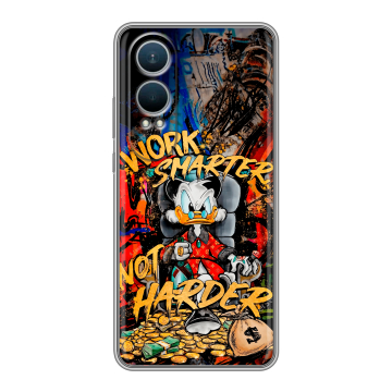 Силиконовый чехол на OnePlus Nord CE4 Lite с принтом Дональд Дак Деньги Силиконовый чехол на OnePlus Nord CE4 Lite с принтом Дональд Дак Деньги