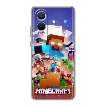 Силиконовый чехол на OnePlus Nord CE4 Lite с принтом Майнкрафт Minecraft Силиконовый чехол на OnePlus Nord CE4 Lite с принтом Майнкрафт Minecraft