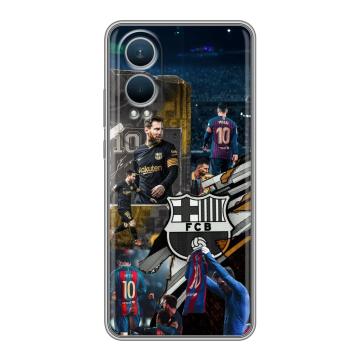 Силиконовый чехол на OnePlus Nord CE4 Lite с принтом Messi Barcelona Силиконовый чехол на OnePlus Nord CE4 Lite с принтом Messi Barcelona