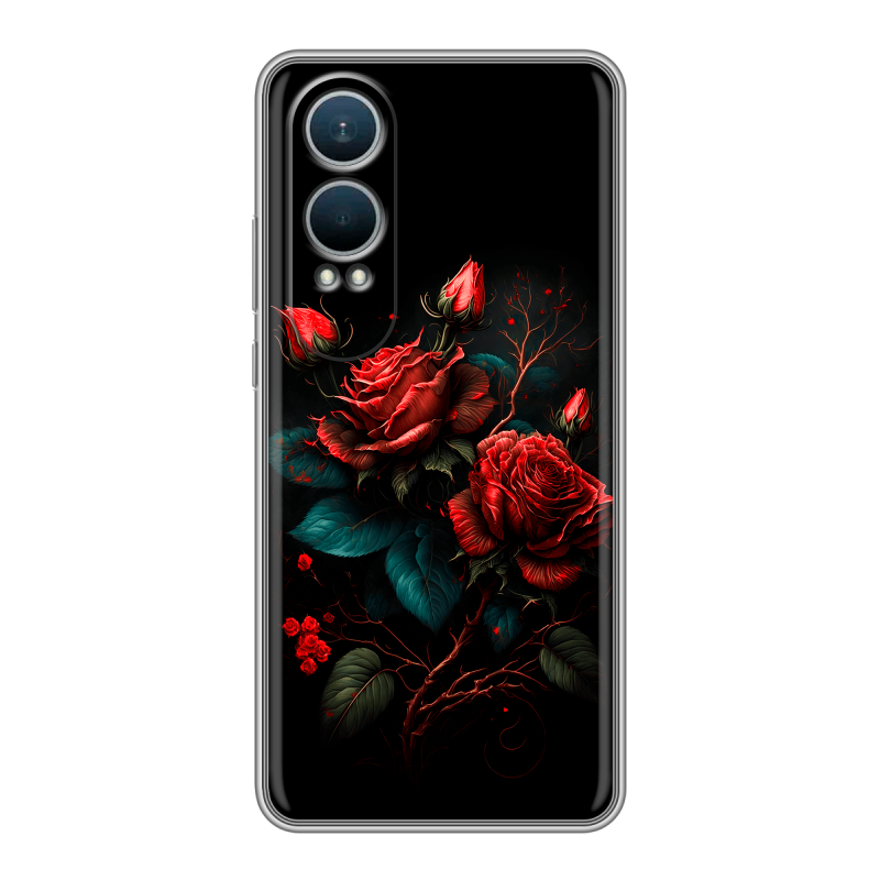 Силиконовый чехол на OnePlus Nord CE4 Lite с принтом Розы красные Силиконовый чехол на OnePlus Nord CE4 Lite с принтом Розы красные