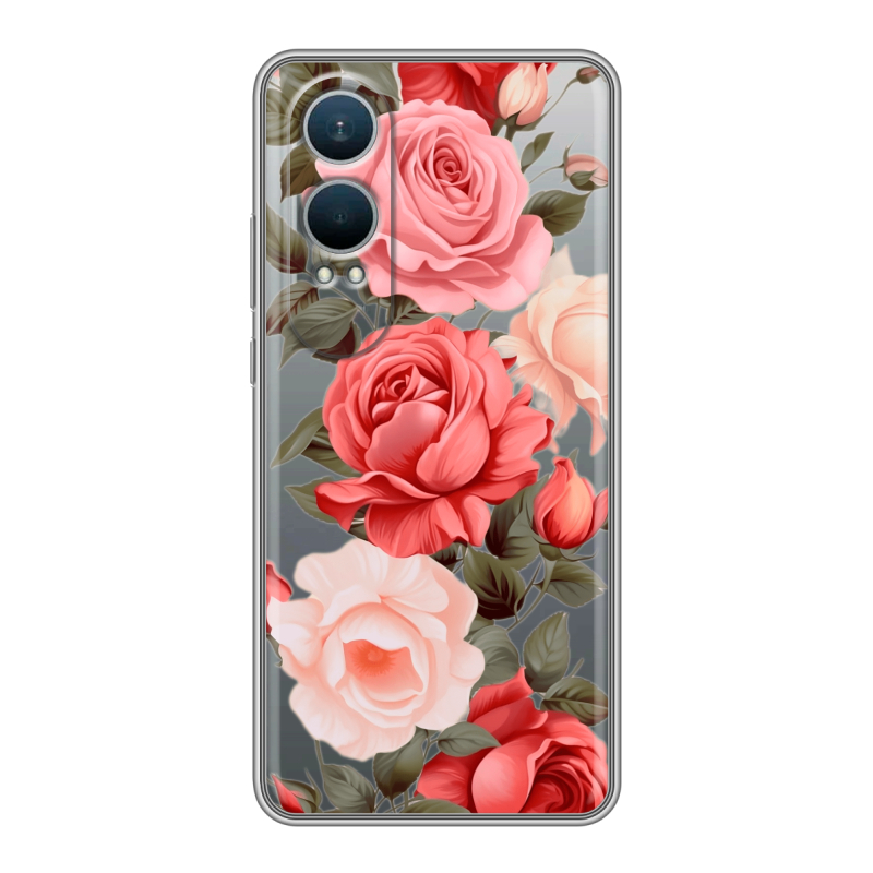 Силиконовый чехол на OnePlus Nord CE4 Lite с принтом Розы Силиконовый чехол на OnePlus Nord CE4 Lite с принтом Розы