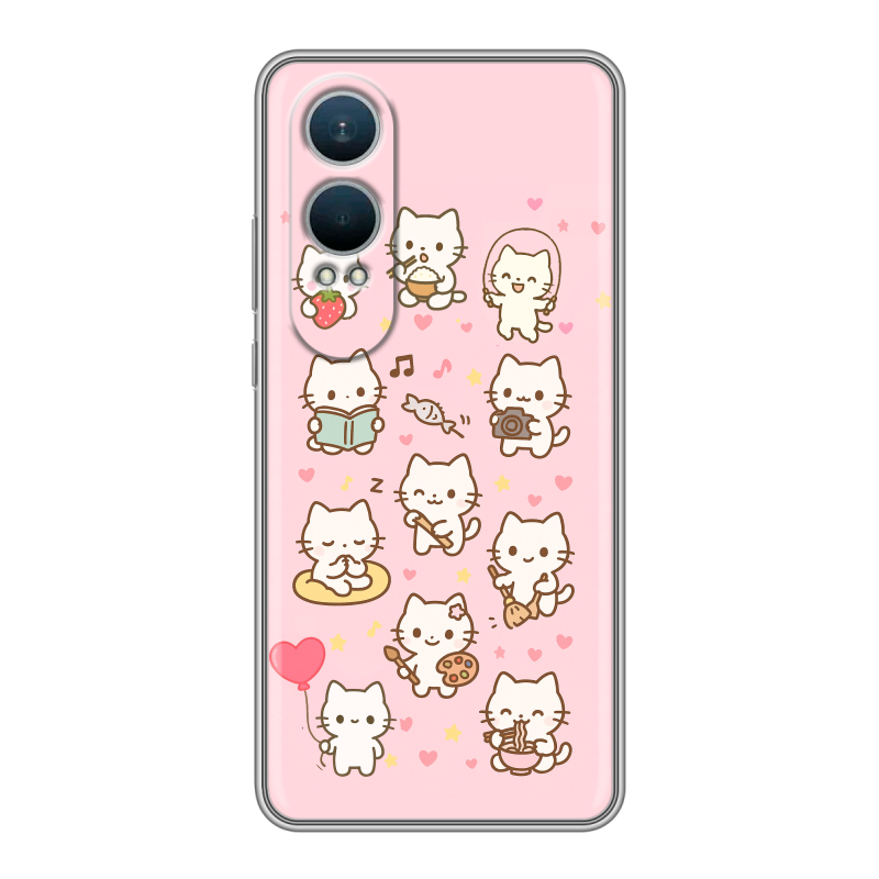 Силиконовый чехол на OnePlus Nord CE4 Lite 5G с принтом Hello Kitty Хелоу Кити Силиконовый чехол на OnePlus Nord CE4 Lite 5G с принтом Hello Kitty Хелоу Кити