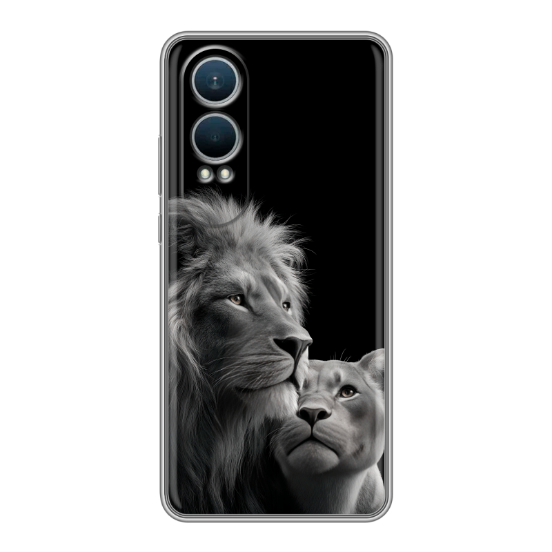 Силиконовый чехол на OnePlus Nord CE4 Lite с принтом Лев кошки Силиконовый чехол на OnePlus Nord CE4 Lite с принтом Лев кошки