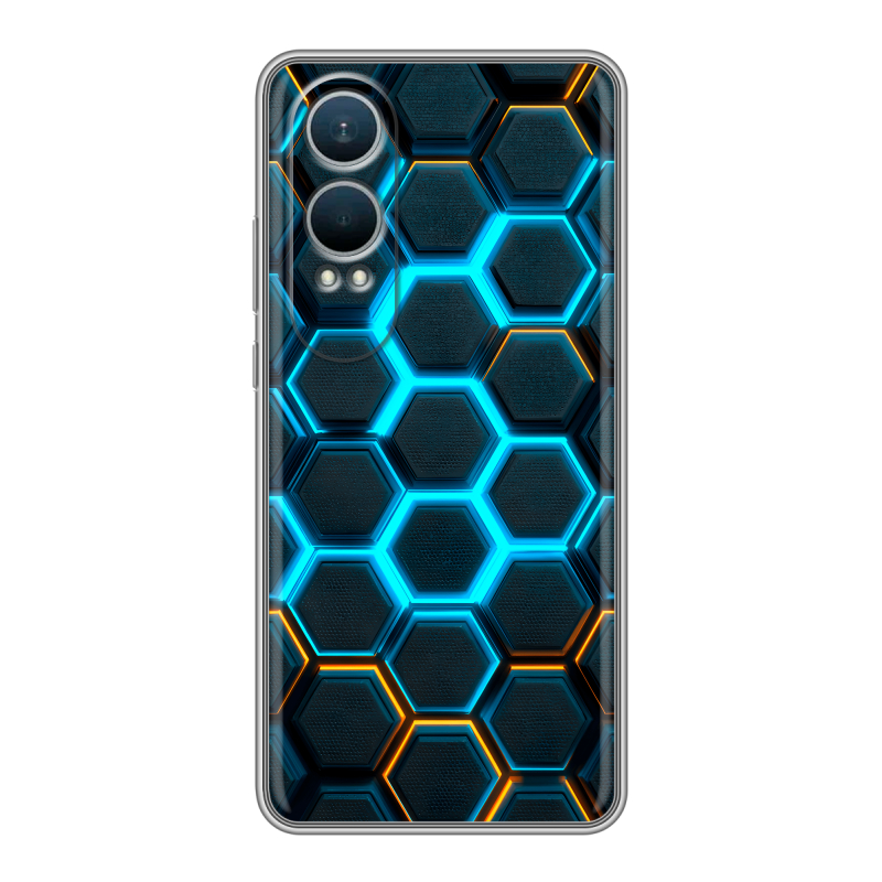 Силиконовый чехол на OnePlus Nord CE4 Lite с принтом Неоновые соты Силиконовый чехол на OnePlus Nord CE4 Lite с принтом Неоновые соты