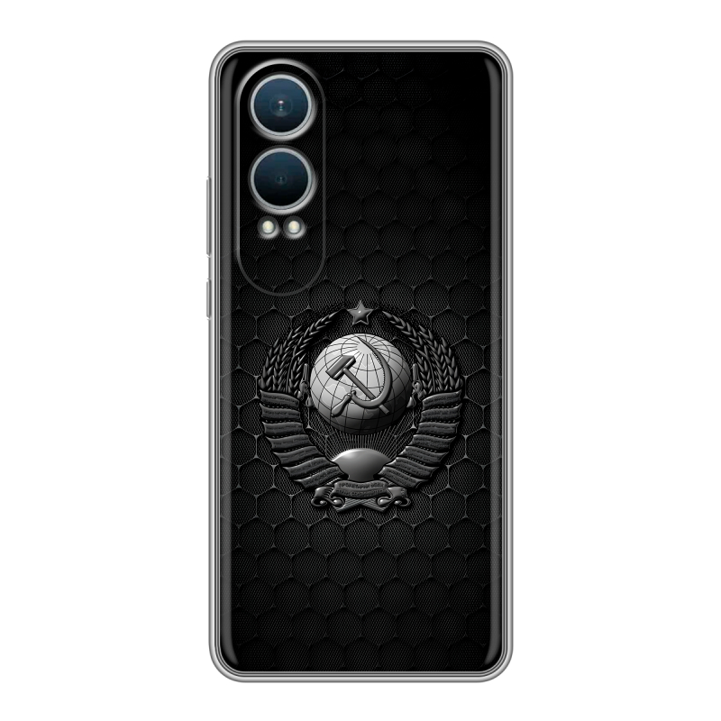 Силиконовый чехол на OnePlus Nord CE4 Lite с принтом Герб Флаг СССР Силиконовый чехол на OnePlus Nord CE4 Lite с принтом Герб Флаг СССР