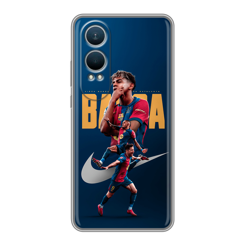 Силиконовый чехол на OnePlus Nord CE4 Lite с принтом Барселона Barca Yamal Силиконовый чехол на OnePlus Nord CE4 Lite с принтом Барселона Barca Yamal