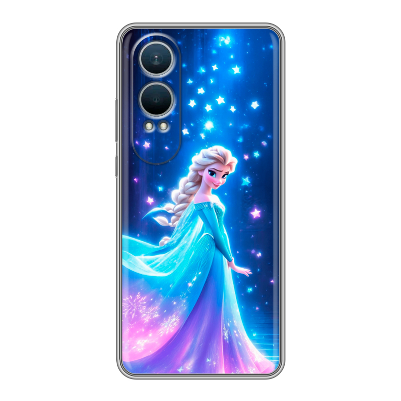 Силиконовый чехол на OnePlus Nord CE4 Lite с принтом Холодное сердце Frozen Силиконовый чехол на OnePlus Nord CE4 Lite с принтом Холодное сердце Frozen