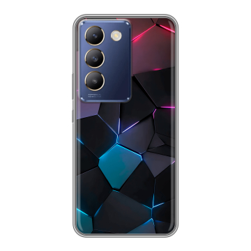 Силиконовый чехол на Vivo Y100 с принтом Геометрия неона Силиконовый чехол на Vivo Y100 с принтом Геометрия неона