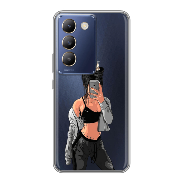 Силиконовый чехол на Vivo Y100 с принтом Женские принты Силиконовый чехол на Vivo Y100 с принтом Женские принты