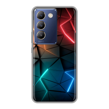 Силиконовый чехол на Vivo Y100 с принтом Абстракция неон Силиконовый чехол на Vivo Y100 с принтом Абстракция неон