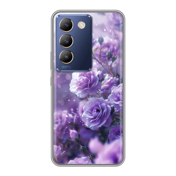Силиконовый чехол на Vivo Y100 с принтом Розы цветы Силиконовый чехол на Vivo Y100 с принтом Розы цветы