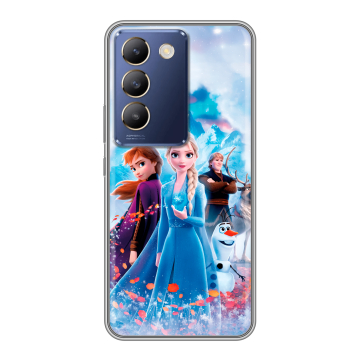 Силиконовый чехол на Vivo Y100 с принтом Холодное сердце Frozen
