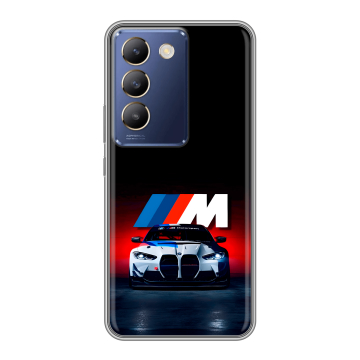 Силиконовый чехол на Vivo Y100 с принтом БМВ BMW Силиконовый чехол на Vivo Y100 с принтом БМВ BMW