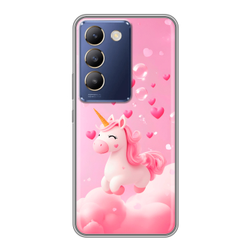 Силиконовый чехол на Vivo Y100 с принтом Единорог Силиконовый чехол на Vivo Y100 с принтом Единорог
