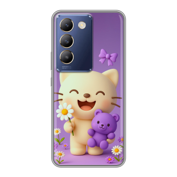 Силиконовый чехол на Vivo Y100 с принтом для девочек Силиконовый чехол на Vivo Y100 с принтом для девочек