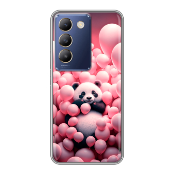 Силиконовый чехол на Vivo Y100 с принтом Панда Силиконовый чехол на Vivo Y100 с принтом Панда