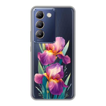 Силиконовый чехол на Vivo Y100 с принтом Цветы орхидеи Силиконовый чехол на Vivo Y100 с принтом Цветы орхидеи