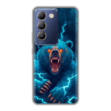 Силиконовый чехол на Vivo Y100 с принтом Медведь Силиконовый чехол на Vivo Y100 с принтом Медведь