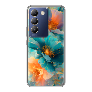 Силиконовый чехол на Vivo Y100 с принтом Цветы