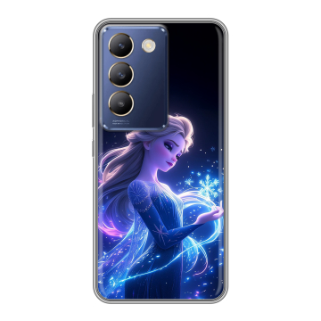 Силиконовый чехол на Vivo Y100 с принтом Холодное сердце Frozen