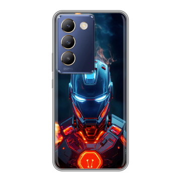 Силиконовый чехол на Vivo Y100 с принтом IronMan Железный человек