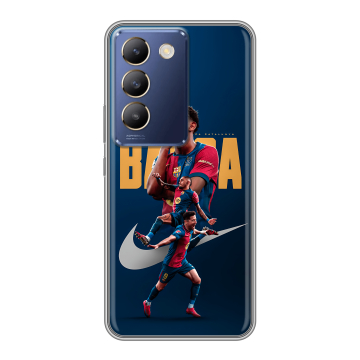 Силиконовый чехол на Vivo Y100 с принтом Барселона Barca Yamal 