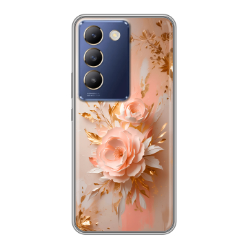 Силиконовый чехол на Vivo Y100 с принтом женский