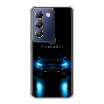 Силиконовый чехол на Vivo Y100 с принтом Mercedes Мерседес
