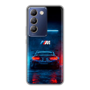 Силиконовый чехол на Vivo Y100 с принтом BMW БМВ