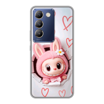 Силиконовый чехол на Vivo Y100 с принтом Labubu Лабубу