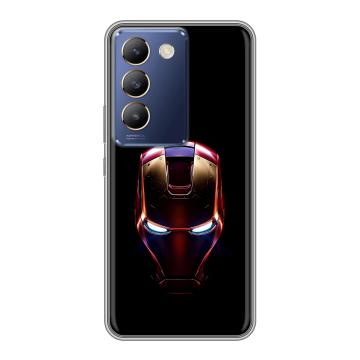 Силиконовый чехол на Vivo Y100 с принтом IronMan Железный человек