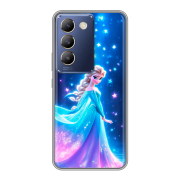 Силиконовый чехол на Vivo Y100 с принтом Холодное сердце Frozen