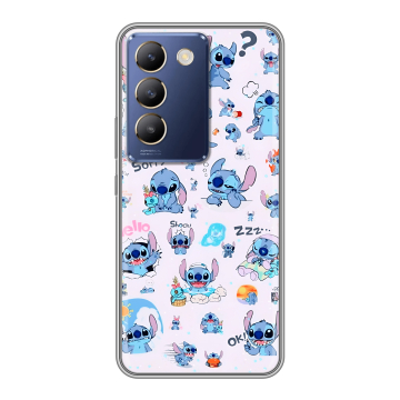 Силиконовый чехол на Vivo Y100 с принтом Лило и Стич