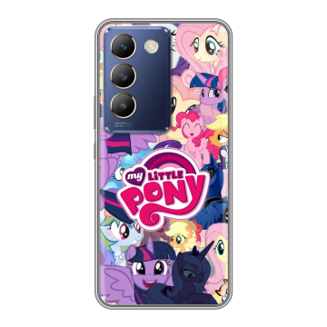 Силиконовый чехол на Vivo Y100 с принтом My little pony Дружба чудо