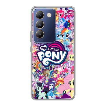 Силиконовый чехол на Vivo Y100 с принтом My little pony Дружба чудо