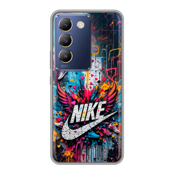 Силиконовый чехол на Vivo Y100 с принтом Nike Найк
