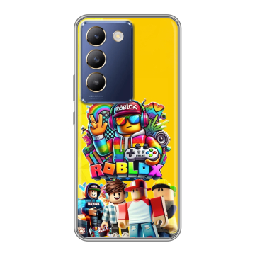 Силиконовый чехол на Vivo Y100 с принтом Roblox Роблокс
