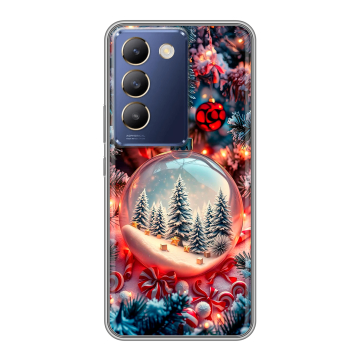 Силиконовый чехол на Vivo Y100 с принтом Новый год