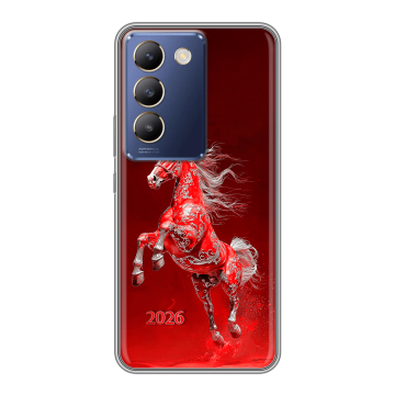 Силиконовый чехол на Vivo Y100 с принтом Новый год