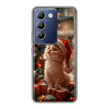 Силиконовый чехол на Vivo Y100 с принтом Новый год