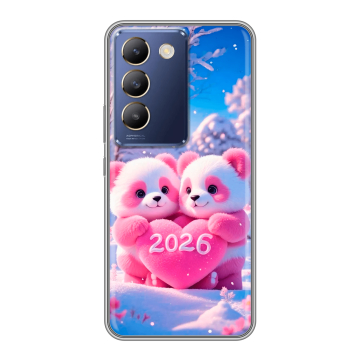 Силиконовый чехол на Vivo Y100 с принтом Новый год